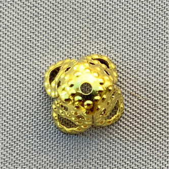 Filigree Flower Bead Caps 8.5x6mm Solid Raw Brass Q40 Per Pkg