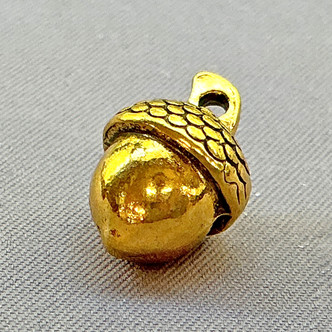 Acorn Charms 15x10mm Gold Plated Alloy Q10 Per Pkg