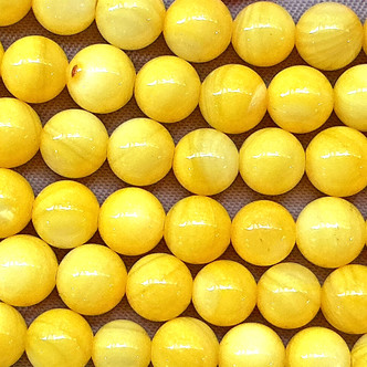Honey Gold Dyed MOP 6mm Round Beads Per Strand