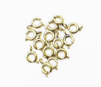 Solid Brass 6mm Spring Ring Clasp Q60 Per Pkg