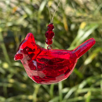 Cardinal of Comfort Ornament Red Bird Acrylic 3 Inch Per Pc