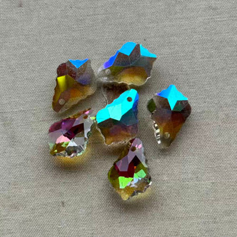16x11mm Camellia Aurora Prism Baroque Teardrop Charms 6Pcs Per Pkg