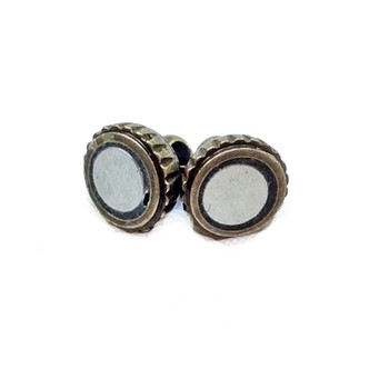 Magnetic Small Barrel Clasps 11x6mm Antique Brass Plated Brass Q8 Per Pkg