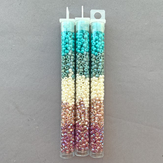Frosty Sunrise Custom Dry Gulch Mix Size 8/0 Round Japanese Miyuki Czech Glass Seed Beads Per Tube
