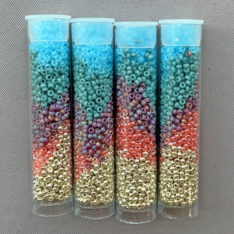 Frosty Sunrise Dry Gulch Custom Mix Size 15/0 Miyuki Seed Beads Per Tube