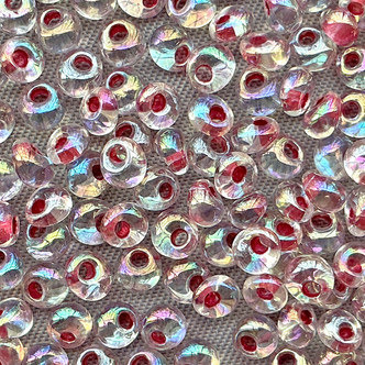 Inside Color Lined Rainbow Crystal Strawberry 3mm Magatama Teardrop Japanese TOHO Seed Beads Per Tube
