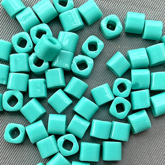 TOHO Opaque Turquoise 4mm Cube Glass Seed Beads Per Tube