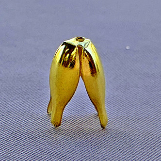 Smooth Flower Petal Cone Bead Caps 12x10mm Gold Plated Iron Q50 Per Pkg