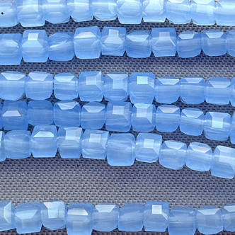 Periwinkle Opal 2mm Cube Chinese Crystal Glass Beads Per Strand
