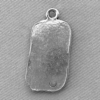 Crescent Moon Stars Rectangle Tag Charms 25x12mm Antique Silver Plated Alloy Q6 Per Pkg
