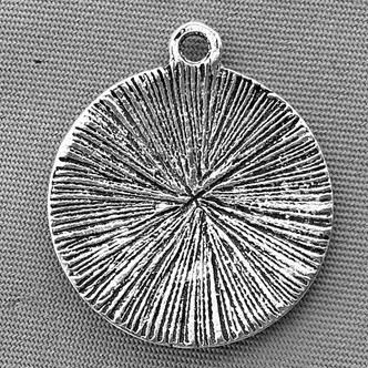 Crescent Moon Forest Coin Charms 22x20mm Antique Silver Plated Alloy Q6 Per Pkg