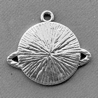 Mountain Planet Stars Coin Charms 25x28mm Antique Silver Plated Alloy Q6 Per Pkg