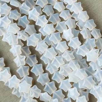 12mm Opalite Star Synthetic Stone Glass Beads 25Pcs Per Strand