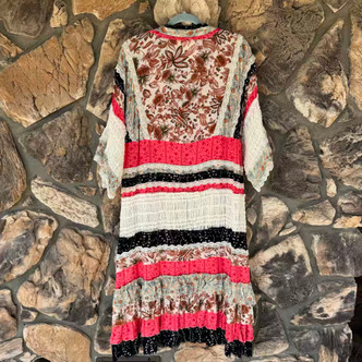 Razzle Dazzle Patchwork Mixed Media Duster Kimono Oli&Hali