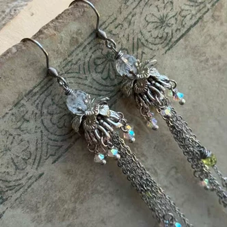 Peri Peridot Chandelier Earrings Peridot Artisan Made in the USA Per Pair