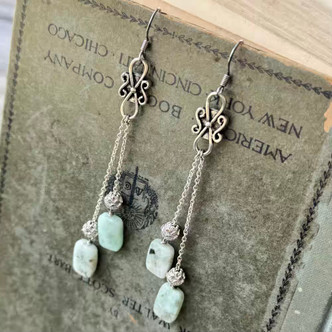 Drops of Lotus Dangle Earrings Artisan Made in the USA Per Pair