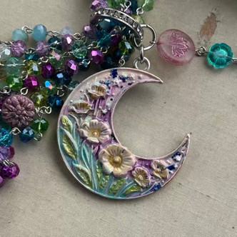 Madame Luna Necklace Multi Strand Silver Handmade in the USA Per Pc