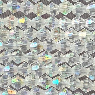Clear Crystal Starlight 6mm Faceted Bicone Chinese Crystal Glass Beads Per Strand