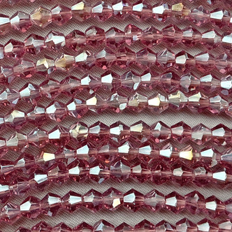 Wineberry AB 4mm Faceted Bicone Chinese Crystal Glass Beads Per Strand