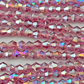Thistle AB 4mm Faceted Bicone Chinese Crystal Glass Beads Per Strand