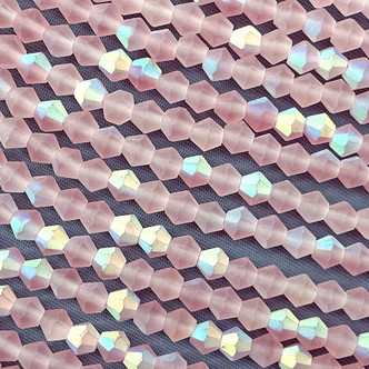 Matte Light Rose AB 4mm Faceted Bicone Chinese Crystal Glass Beads Per Strand