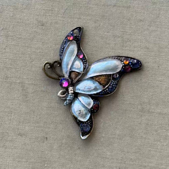 Moona Art Nouveau Butterfly Artisan Hand Painted 54x48mm Pendant Per Pc