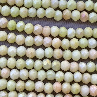 Matte Meadowlarke 4x3mm Faceted Rondelle Chinese Crystal Glass Beads Per Strand