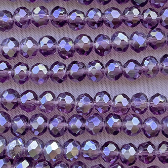 Elderberry Satin 4x3mm Faceted Rondelle Chinese Crystal Glass Beads Per Strand