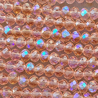 Rosaline Starlight 4x3mm Faceted Rondelle Chinese Crystal Glass Beads Per Strand