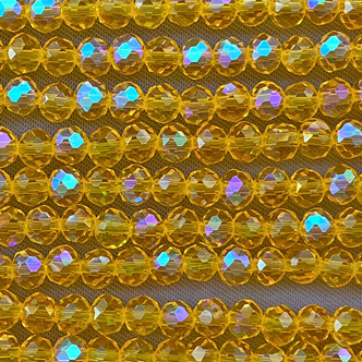 Mango Aurora 4x3mm Faceted Rondelle Chinese Crystal Glass Beads Per Strand