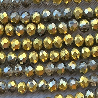 Honey Maple Aurum 4x3mm Faceted Rondelle Chinese Crystal Glass Beads Per Strand