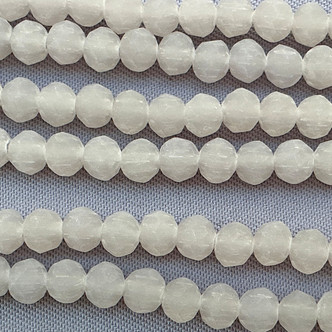 Matte Earl Gray 4x3mm Faceted Rondelle Chinese Crystal Glass Beads Per Strand