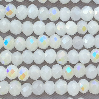 Iceberg Glitter 4x3mm Faceted Rondelle Chinese Crystal Glass Beads Per Strand