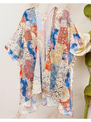 Boho Mandala Kimono Shawl JC Sunny One Size