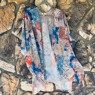Boho Mandala Kimono Shawl JC Sunny One Size