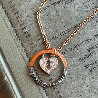 Copper Heart Bohemian Choker Minimal Necklace Artisan Made Chain 16" Per Pc