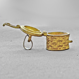 Basket Prayer Box Memory Locket Pendants 20x16mm Solid Brass Q1 Per Pkg