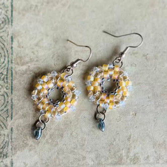 Orbiting the Sun Woven Treasures Earrings Artisan Made in the USA Per Pair