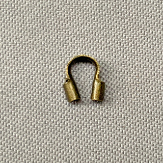 Wire Guards 5x4mm Antique Brass Plated Alloy Q150 Per Pkg