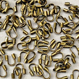 Wire Guards 5x4mm Antique Brass Plated Alloy Q150 Per Pkg