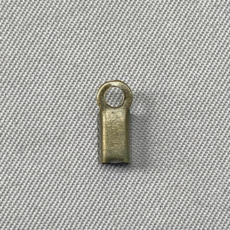 Fold Over Rectangle Leather End 9x4mm Antique Brass Plated Alloy Q100 Per Pkg