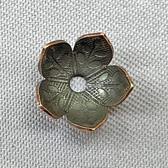 Leaf Flower Bead Caps 8mm Antique Copper Plated Brass Q6 Per Pkg
