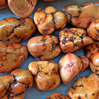 Dyed Brown Magnesite 30-20mm Nugget Semi-Precious Stone Beads Per Strand