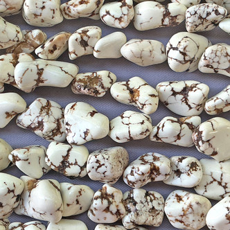 Dyed White Magnesite 18-10mm Nugget Semi-Precious Stone Beads Per Strand