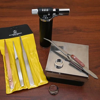 4Pc Soldering Tweezer Tools With Pouch Metalsmith Per Set
