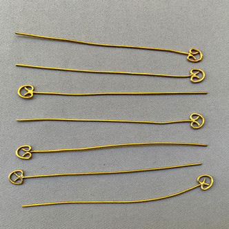 Pretzel Headpins 2.25 Inch 24 Gauge Solid Brass Q50 Per Pkg