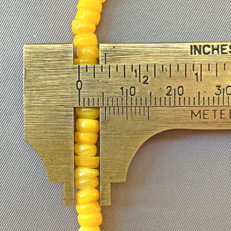 Honey Gold Dyed MOP 5mm Heishi Beads Per Strand