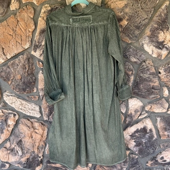 Vintage Stripes Forest Long Dress Shirt Hi Lo Top Jaded Gypsy S/M