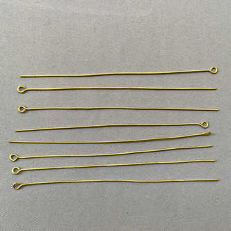 Eye Headpin 2.5 Inch 24 Gauge Solid Brass Q100 Per Pkg