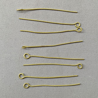 Eye Headpin 1 Inch 24 Gauge Solid Brass Q200 Per Pkg